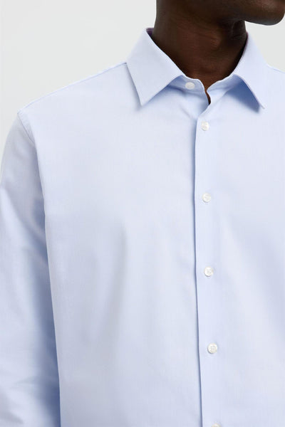 Slim-Performance Shirt Ls  - Light Blue