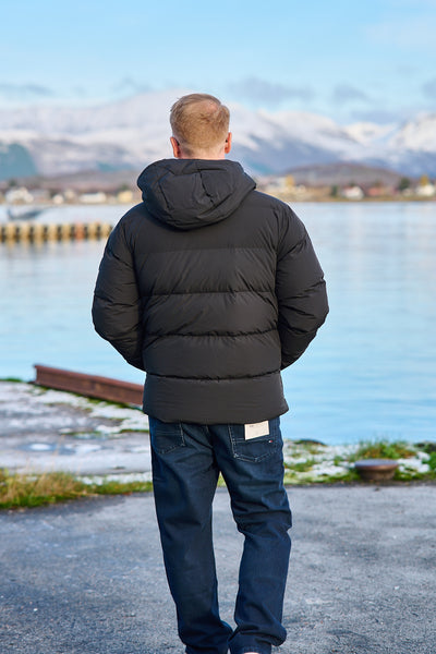 Down Hooded Puffer Jacket - Black