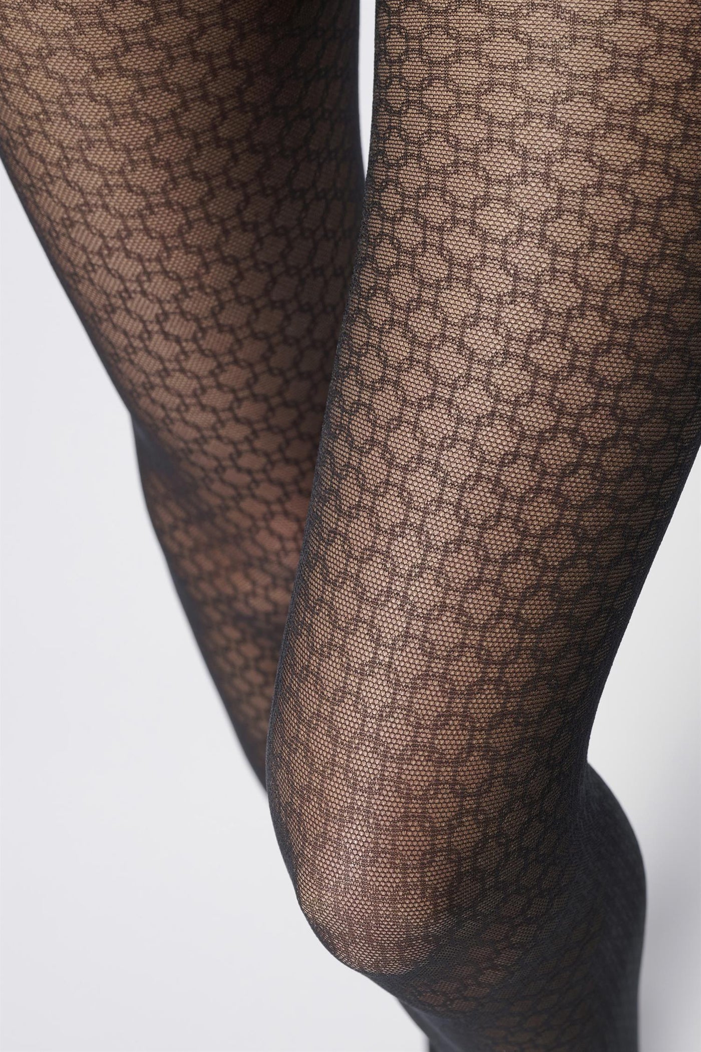 Eco Sneakers Pattern Tights - Black Chain