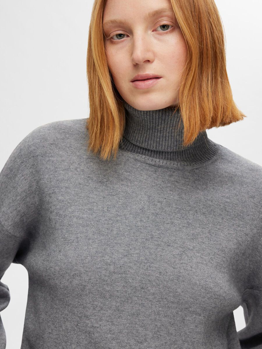 Kamma Ls Knit Roll Neck