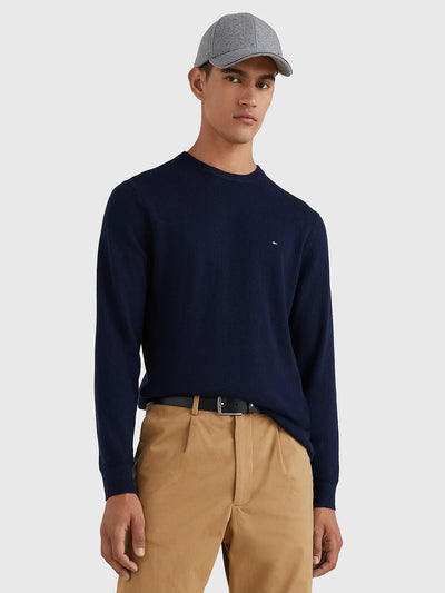 Pima Org Ctn Cashmere Crew Neck - Desert Sky