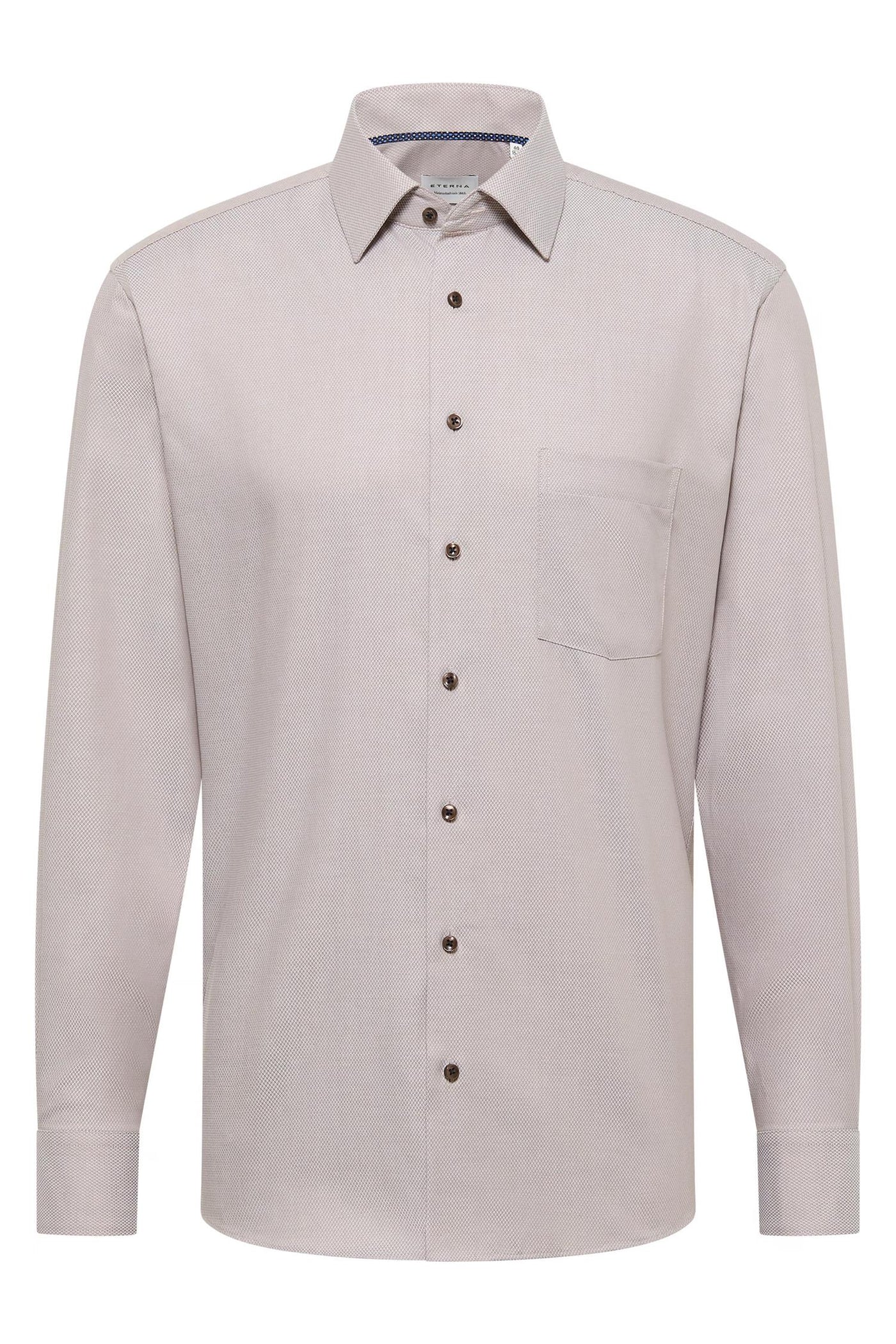 Structured Shirt - Slim Fit - Beige