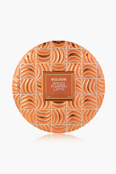 3 Wick Tin Candle, 40 timer - Spiced Pumpkin Latte