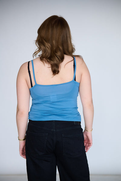 Perfect Line Modal Top W/Strap - Denim