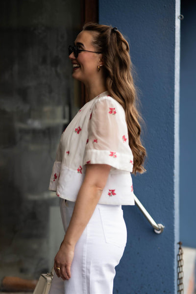 Organza Cropped Top