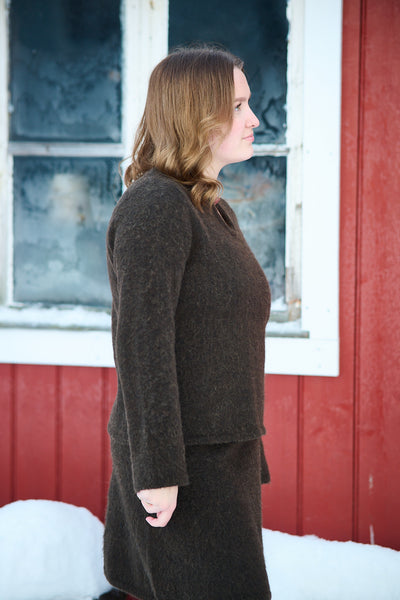 Lulu Brushed LS Knit Heyhole O-neck - Delicioso