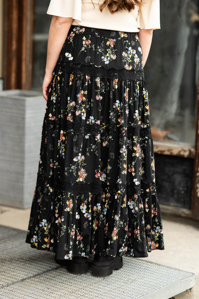 Cotton Club Maxi Skirt Midnight Pedal