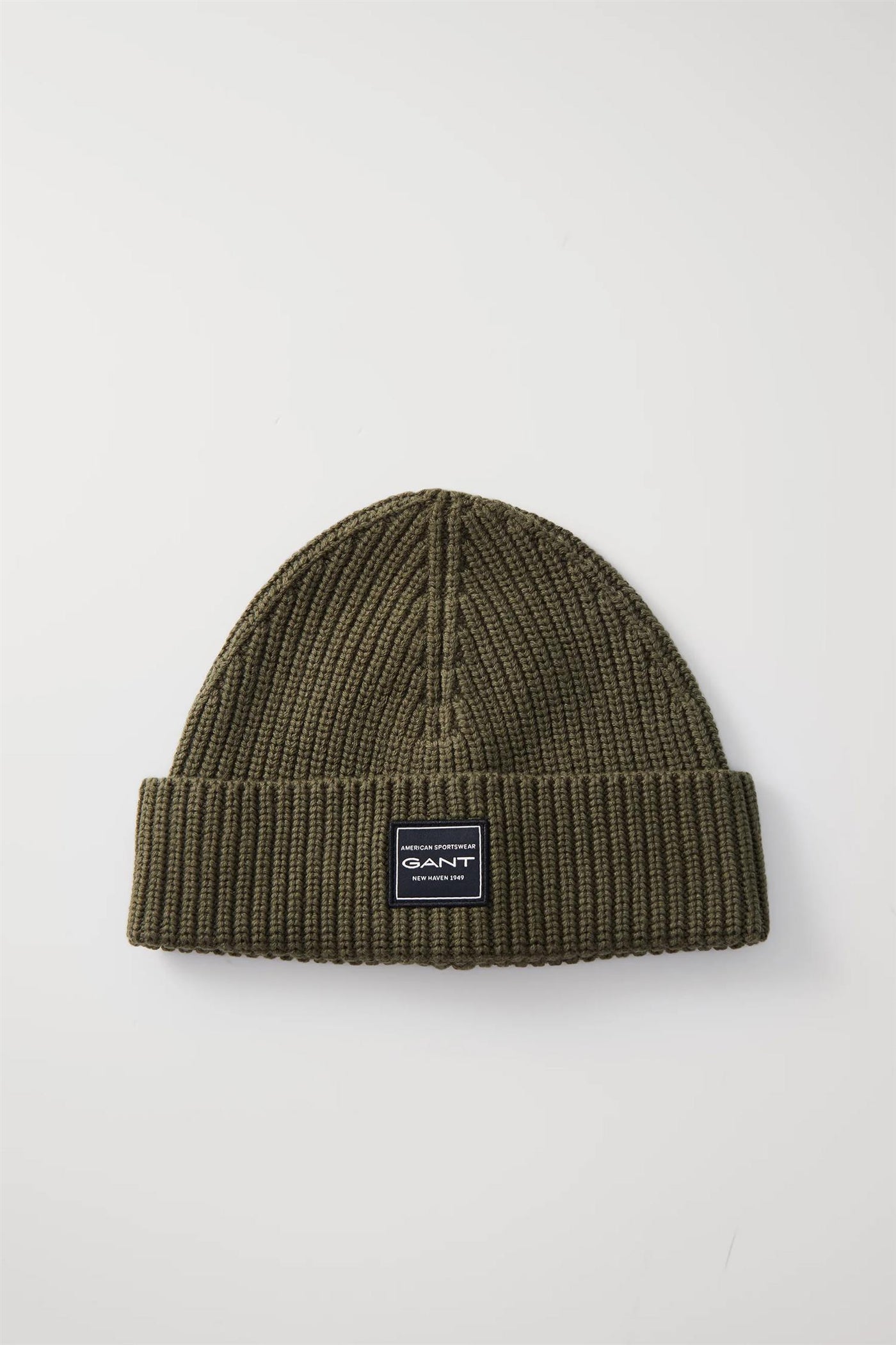 Cotton Ribbed Beanie - Juniper Green
