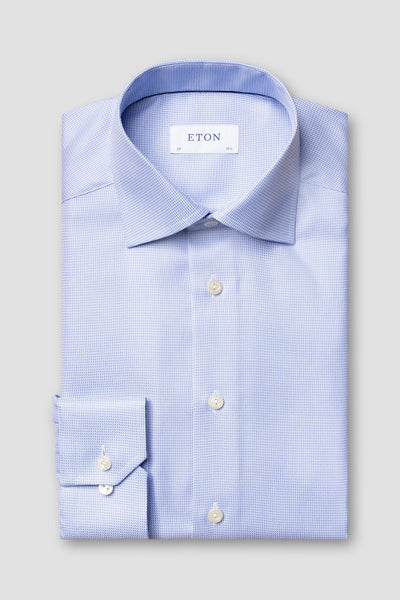 Semi-Solid Twill Shirt Contemporary - Blå
