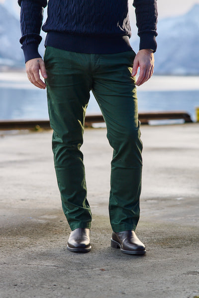 Denton Printed Structure Chino - Riverbed Green