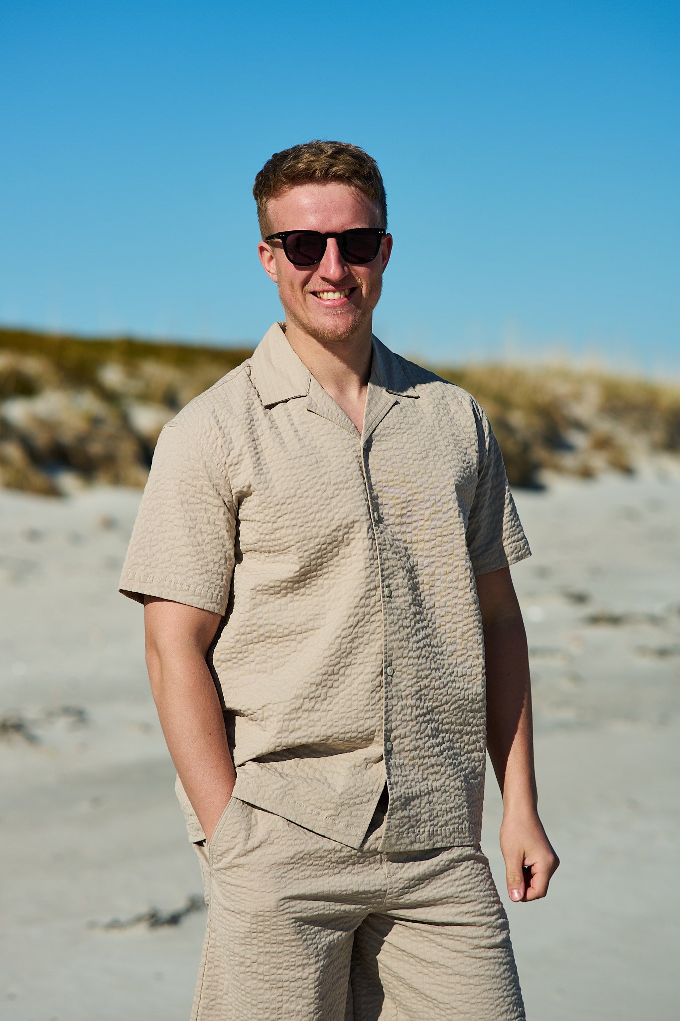 Relaxed-Ace Seersucker SS Shirt - Pure Cashmere