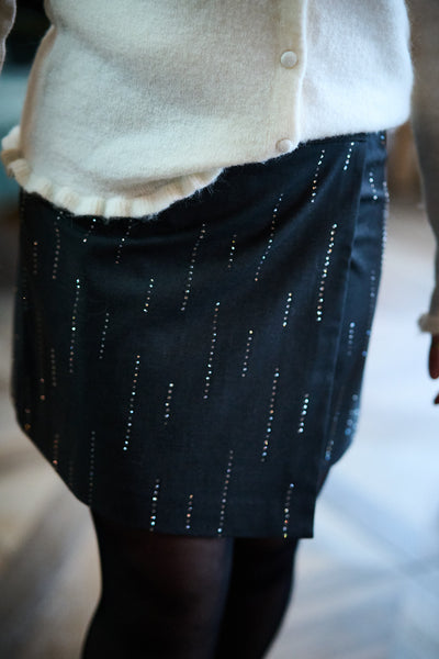 GZadira MW Wrap Skirt - Dark Grey Melange