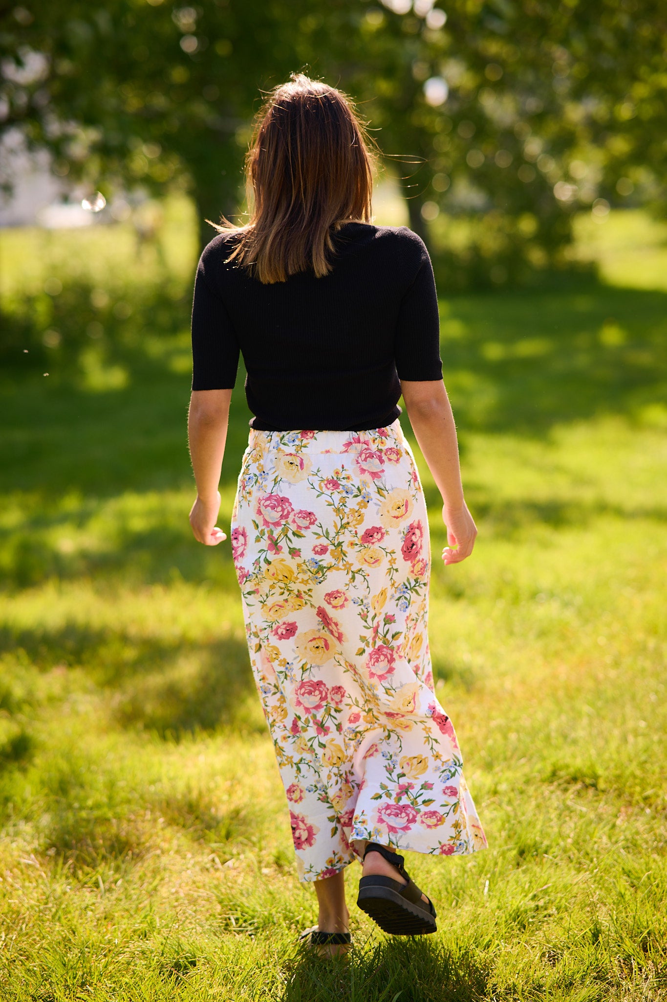 Linen Skirt - Rosette