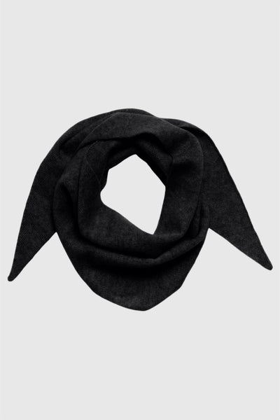 Maria Narrow Cashmere Scarf - Black
