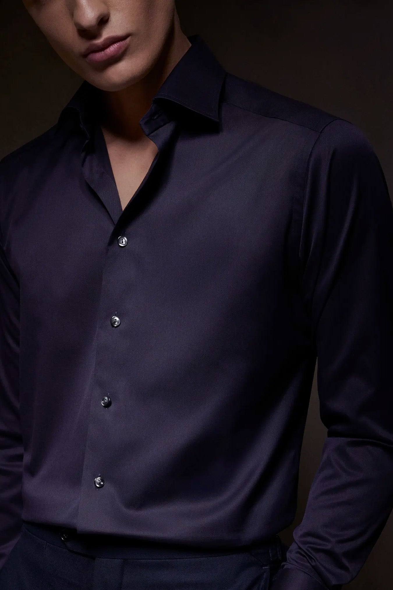 Signature Twill-Button Under Slim fit - Lilla