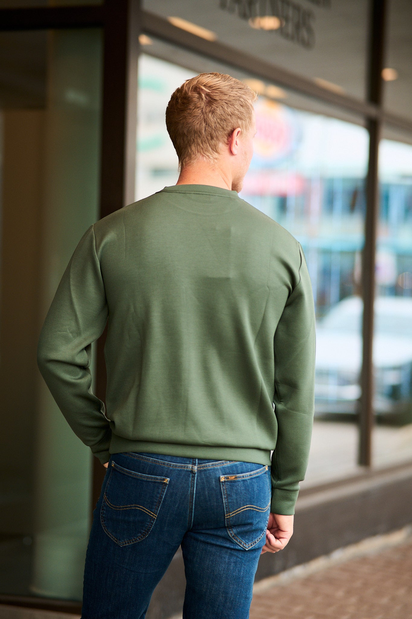 Emanuel Soft Crew Neck Sweat - Deep Forest