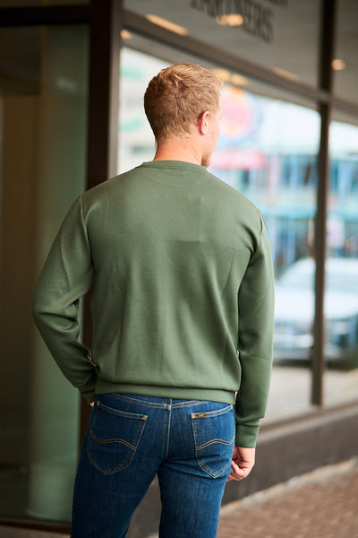 Emanuel Soft Crew Neck Sweat - Deep Forest