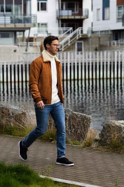 Hare Shearling Collar Blouson - Glazed Ginger