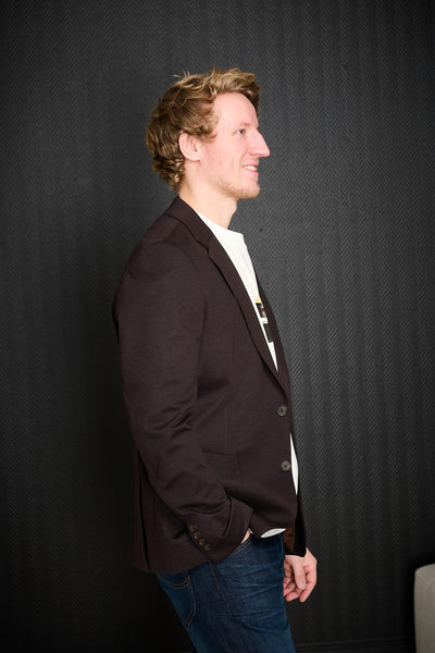 Slim Lewis Lano Jersey BLZ - Chocolate Torte