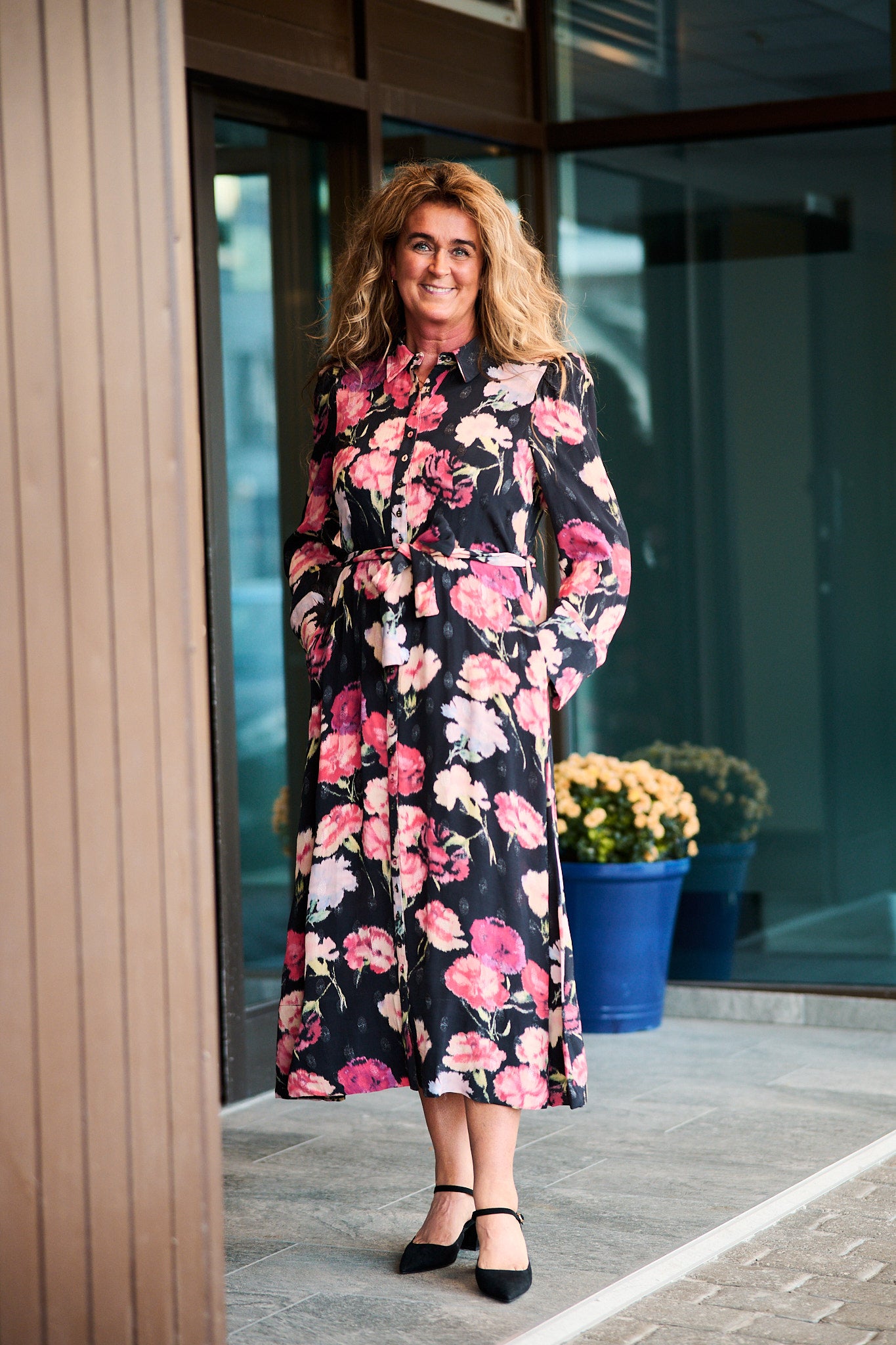 Viscose Shirt Dress - Poppies
