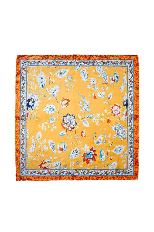 Skjerf "Bunad-Look" 70X70 - Gul