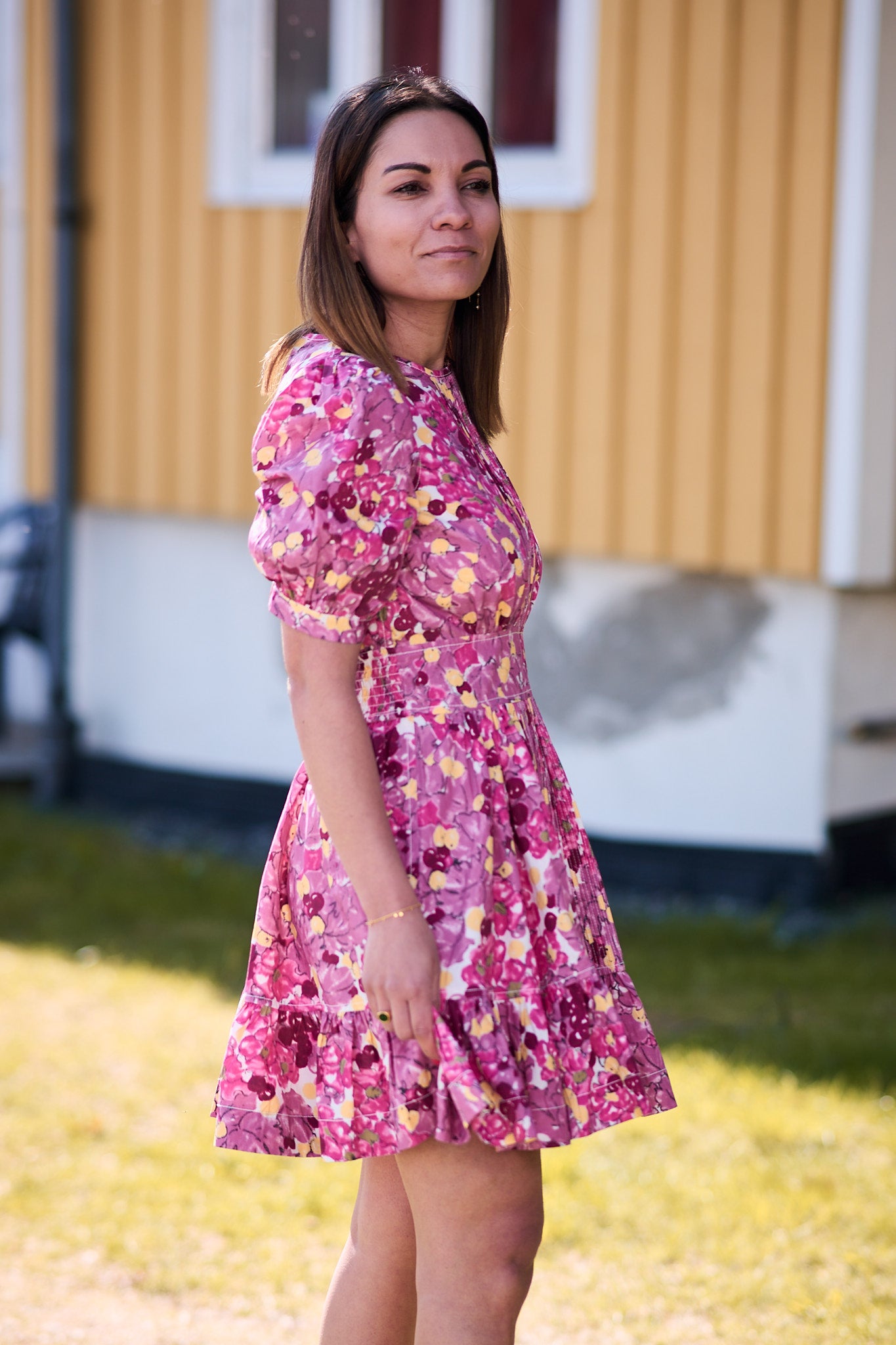 Poplin Mini dress Bright Field