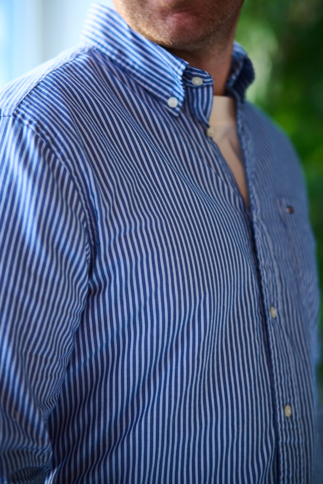 Twill Stripe RF Shirt - Wedge Blue