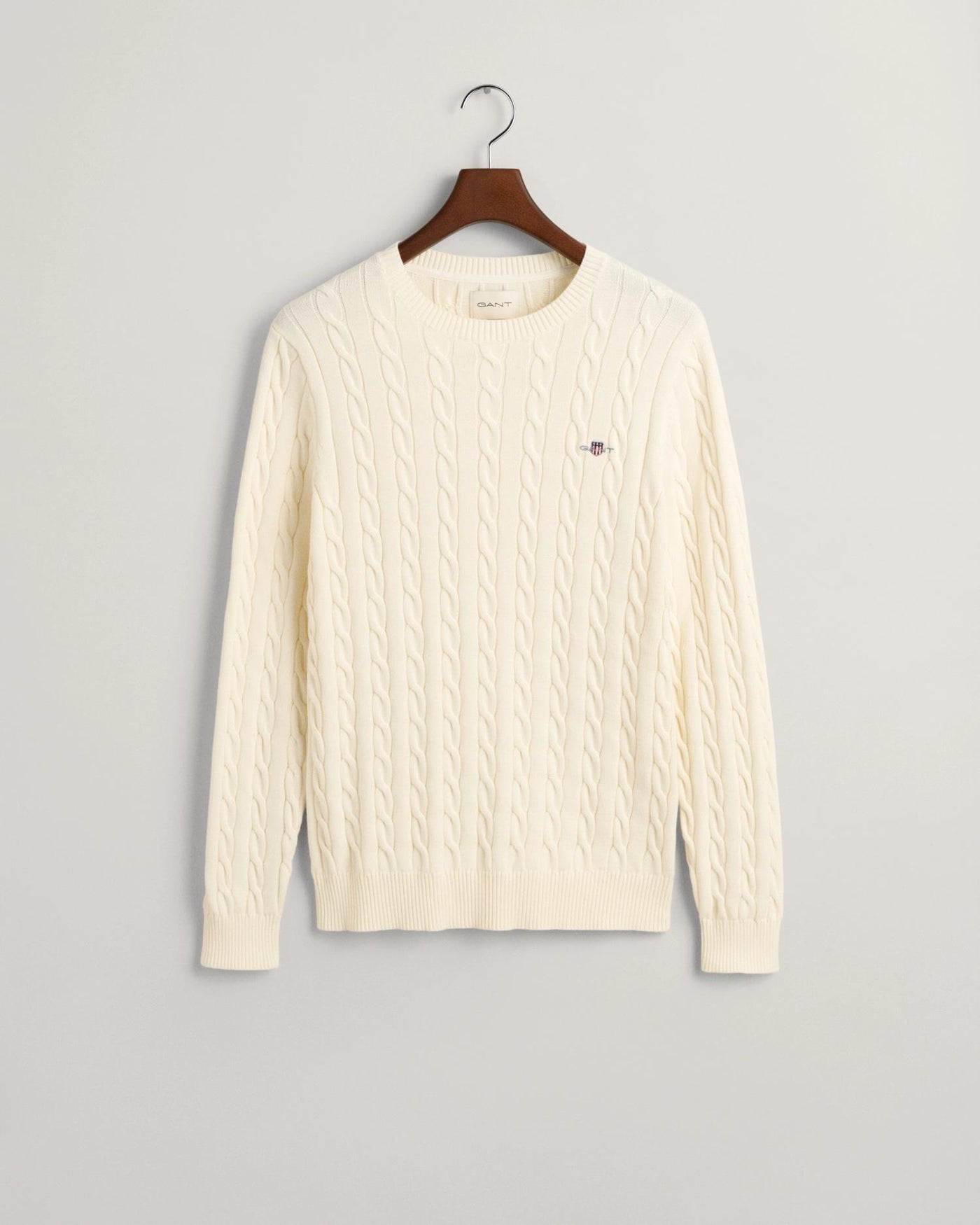 Cotton Cable C-neck - Cream