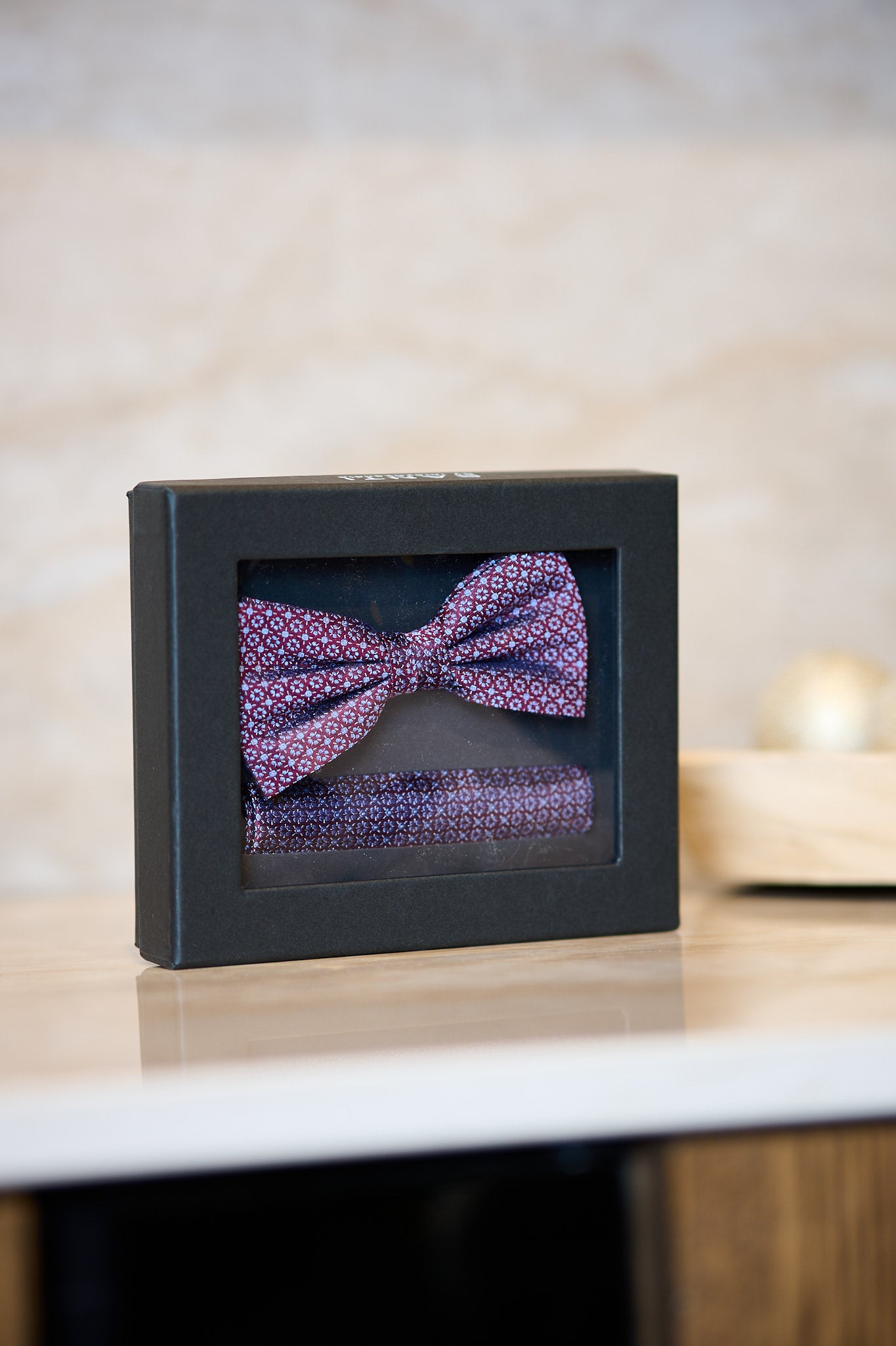 Sløyfe m/lommetørkle - Småmønstret Pomme