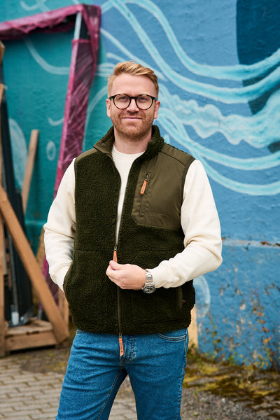 Mens Teddy Fleece Vest