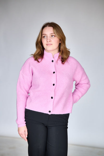 Alpha Short Cardigan - Begonia Melange