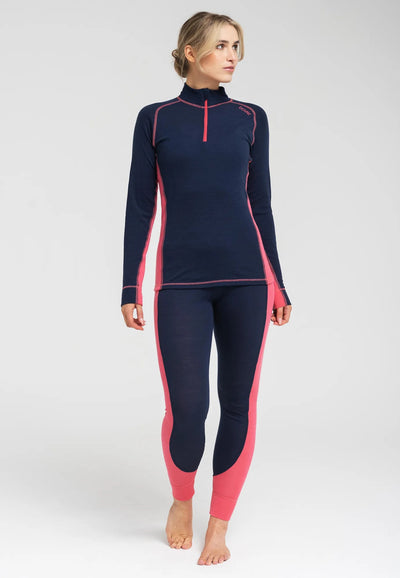 Women Wool Legging Baselayer - Navy