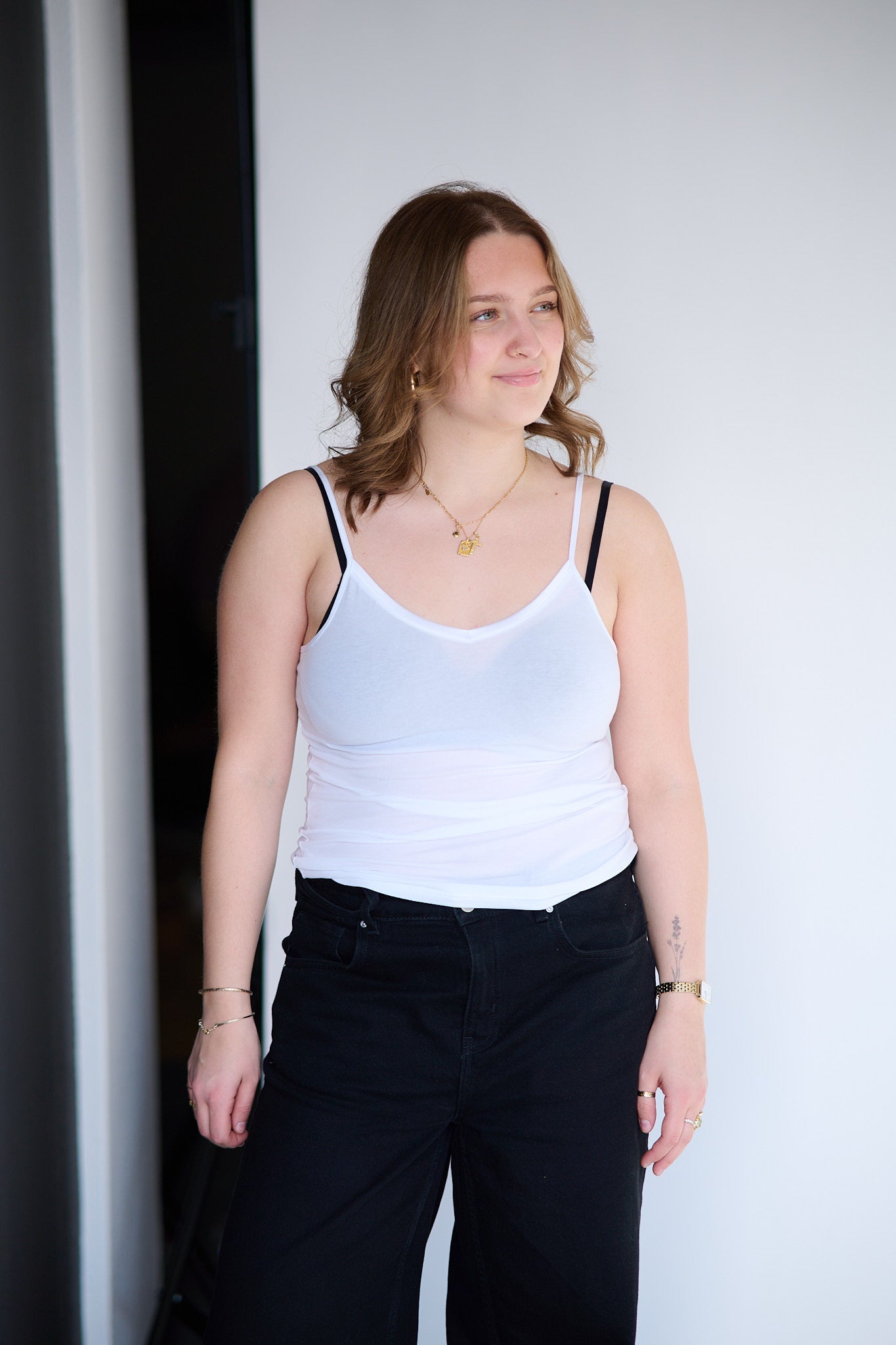 Perfect Line Top w/Strap - Hvit