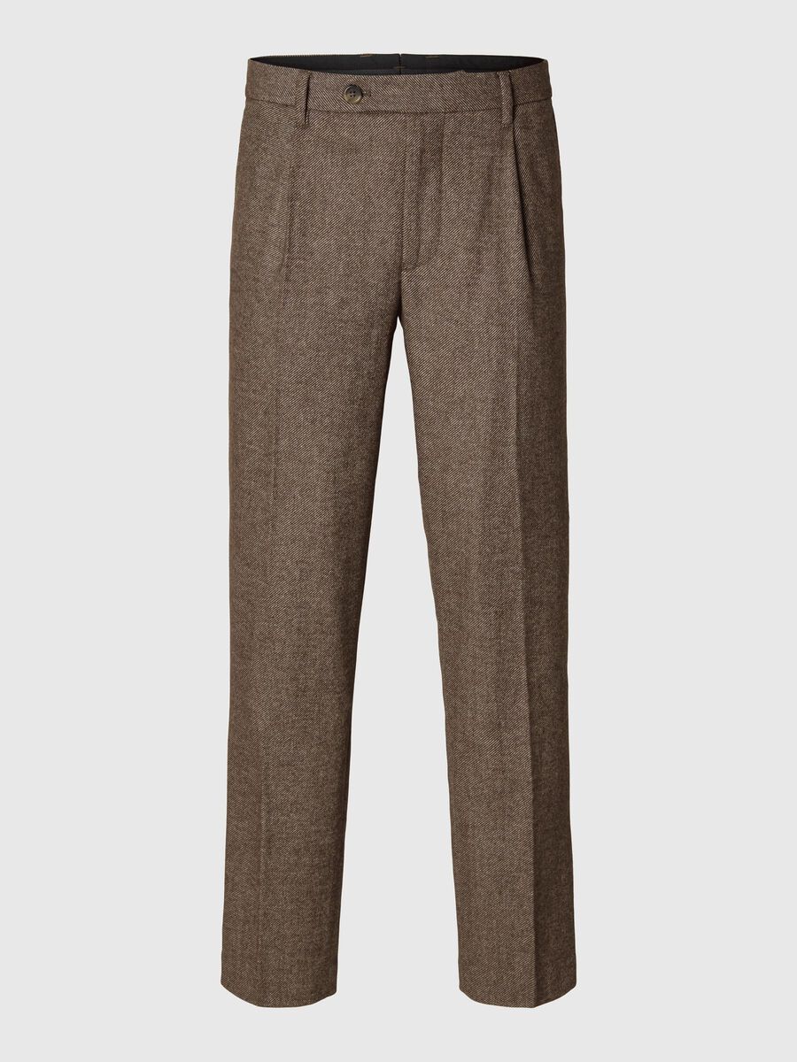 196-Straight Alberto Wool Pant