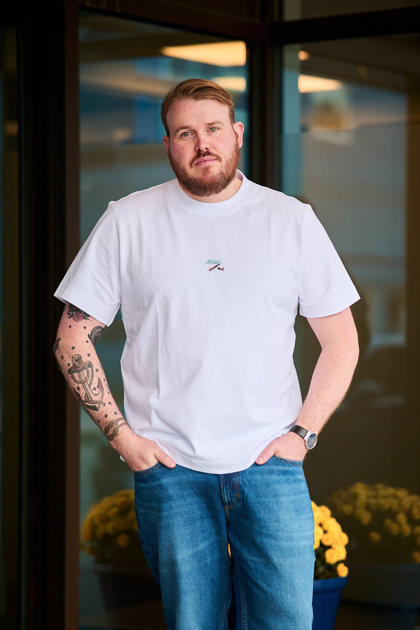 Pete License ss O-neck Tee - Print News