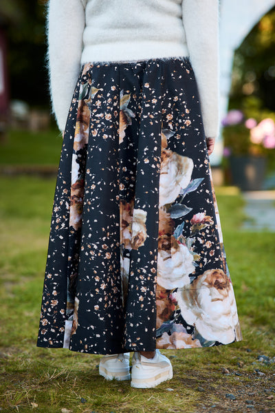 Taffeta Maxi Skirt - Dark Rose