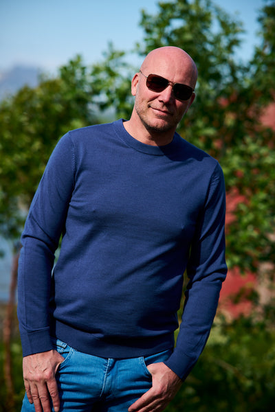 Tray Ls Knit Merino Crew Neck Noos - Oceana