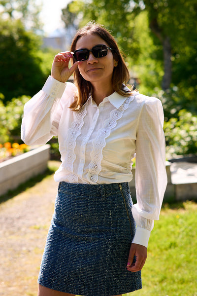 Cotton Slub Shirt White