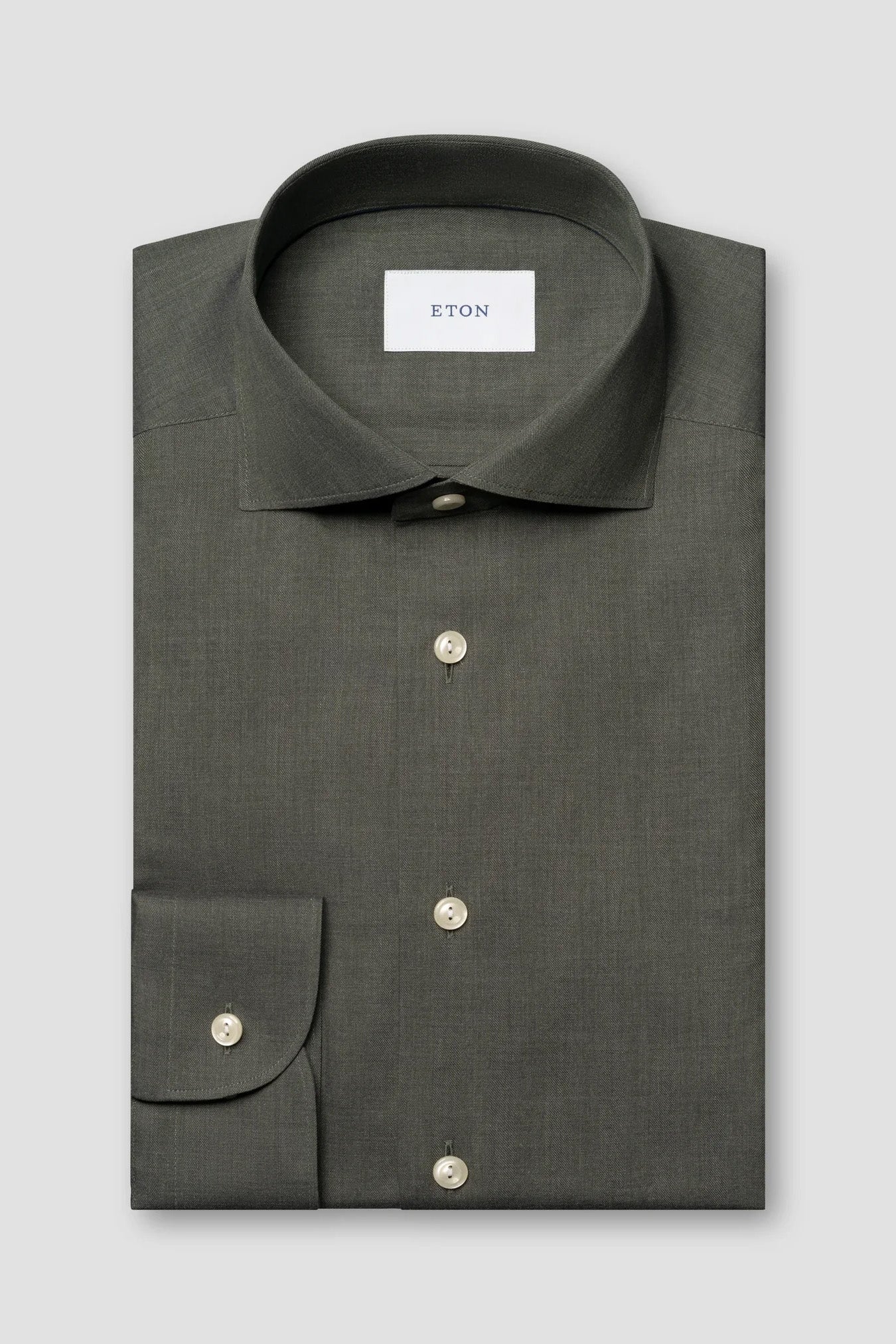 Solid Signature Flannel Shirt Slim fit- Dark Green