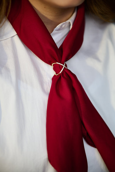 Skjerfring m/strass - Gull