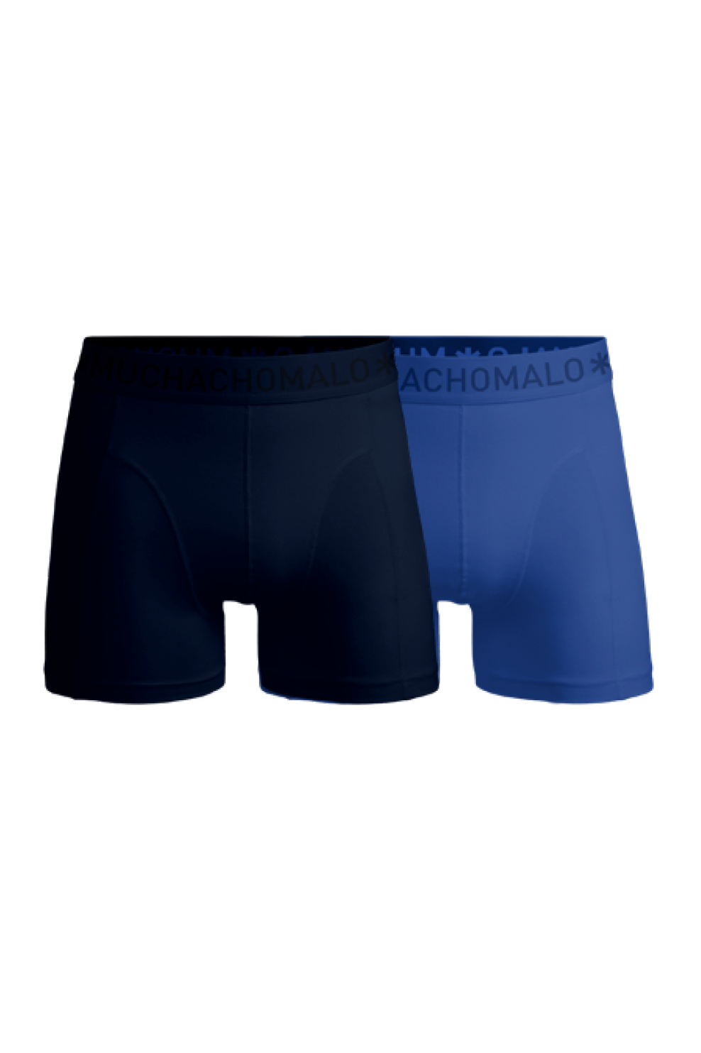 2pk Boxer Solid - Black/Blue