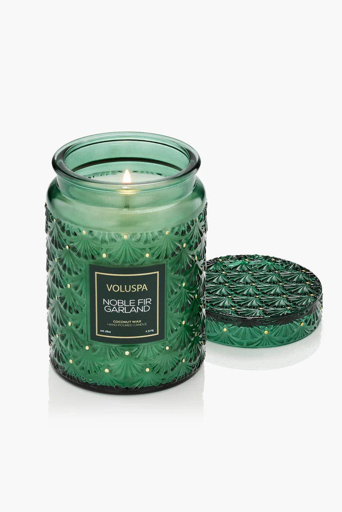 Large Jar, 100 timer - Noble Fir Garland