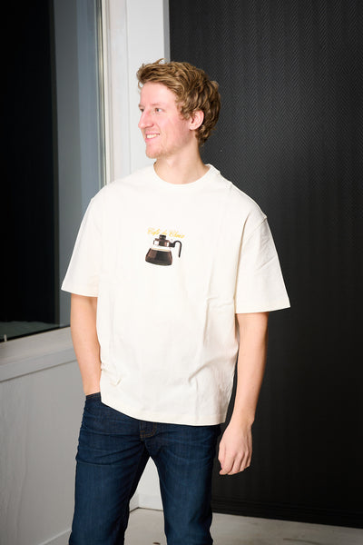 Relaxnorman ss Coffee Tee - Egret