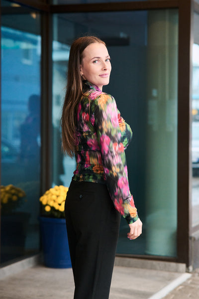 Fadia P Shirt - Red Faded Flower