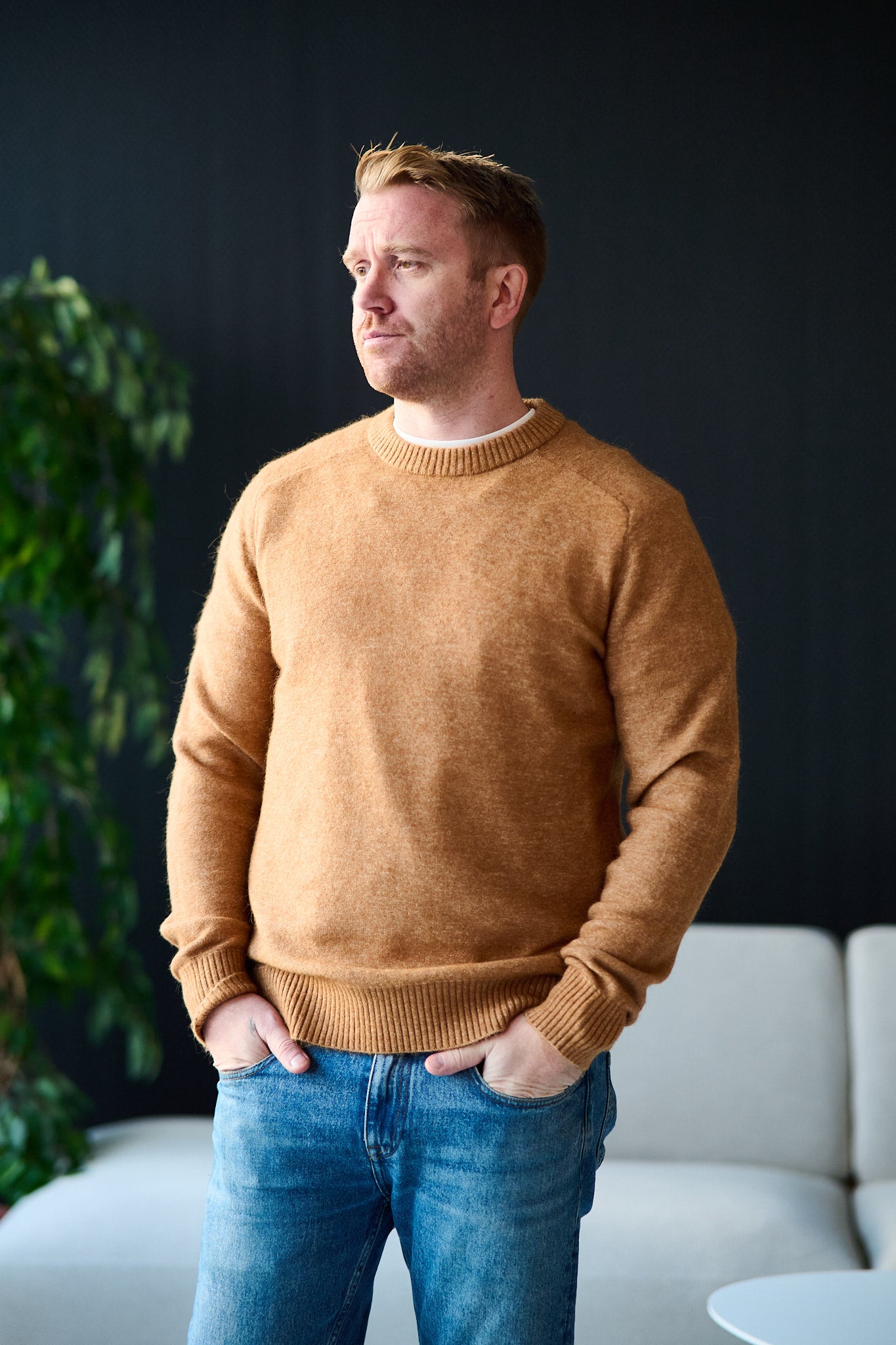 Rai LS Knit Crew Neck Chipmunk