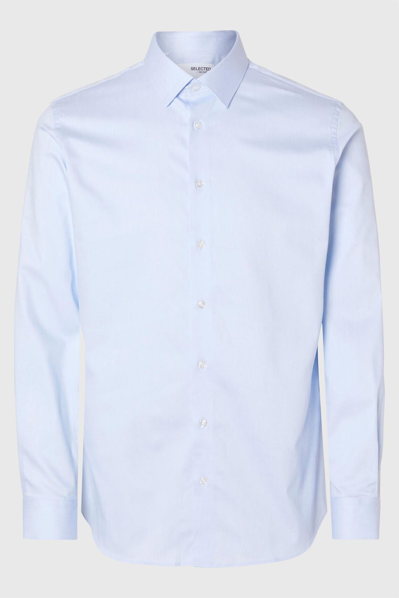 Slim-Performance Shirt Ls  - Light Blue