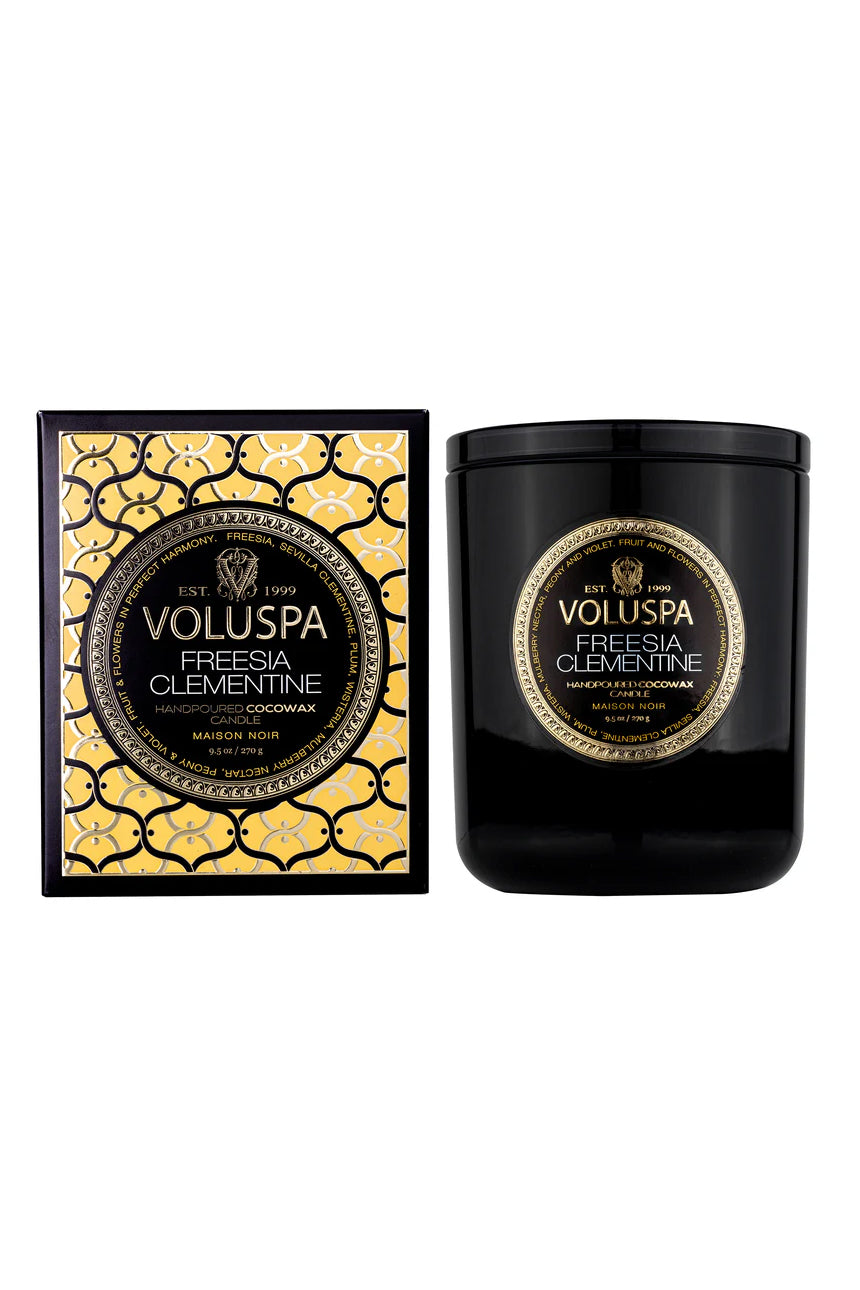 Classic Boxed Candle  60 Timer - Freesia Clementine