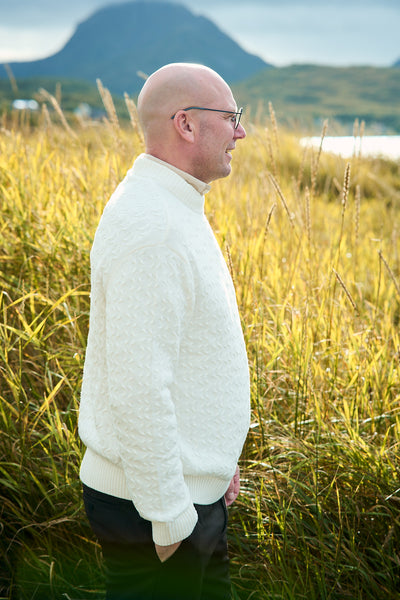 Phillip LS Knit Relaxed Crew Neck - Egret