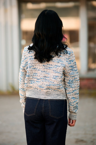 Cannie Cardigan Blue white mix