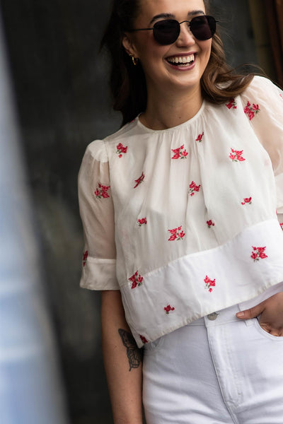 Organza Cropped Top